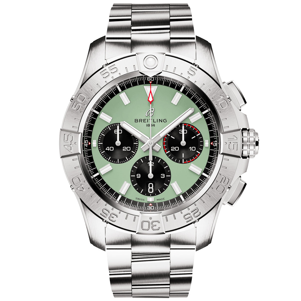 Avenger 44mm Green Dial Automatic Chronograph Bracelet Watch