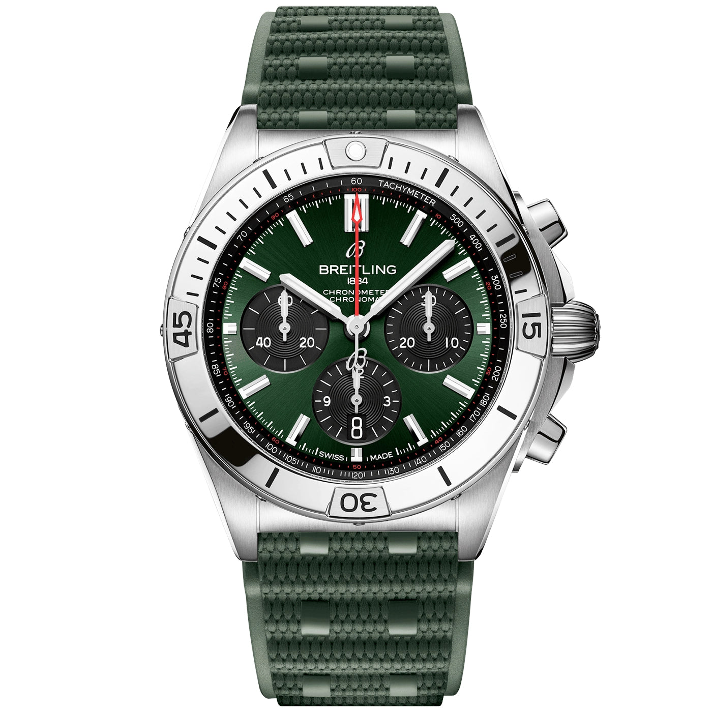 Chronomat 42mm Green Dial Men's Automatic Strap Watch