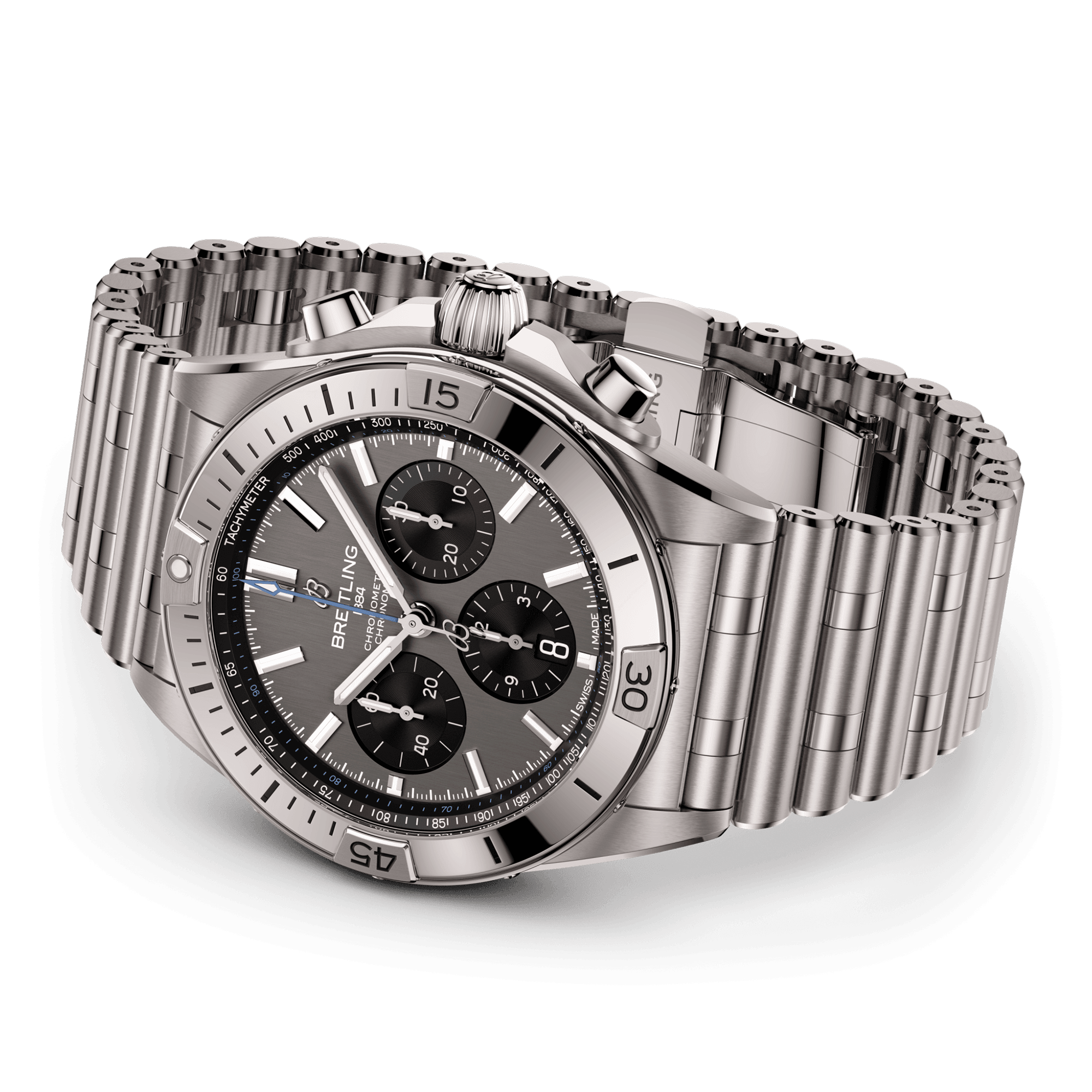 Breitling Chronomat 42mm Titanium Anthracite/Black Dial Bracelet Watch - Berry's Jewellers