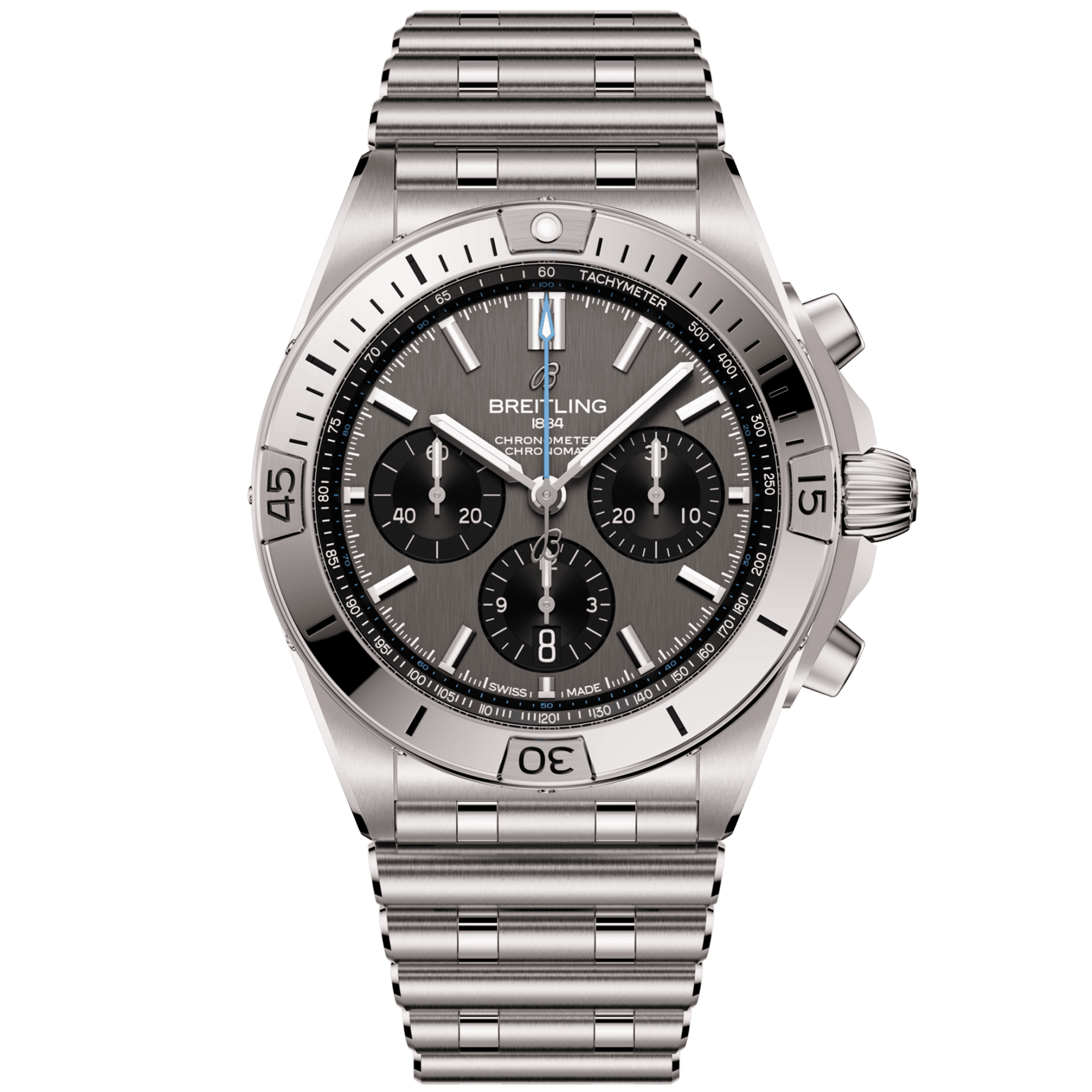 Breitling Chronomat 42mm Titanium Anthracite/Black Dial Bracelet Watch - Berry's Jewellers