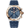 Breitling Chronomat 42mm Two-Tone Blue Dial Men's Automatic Strap Watch - Berry's Jewellers