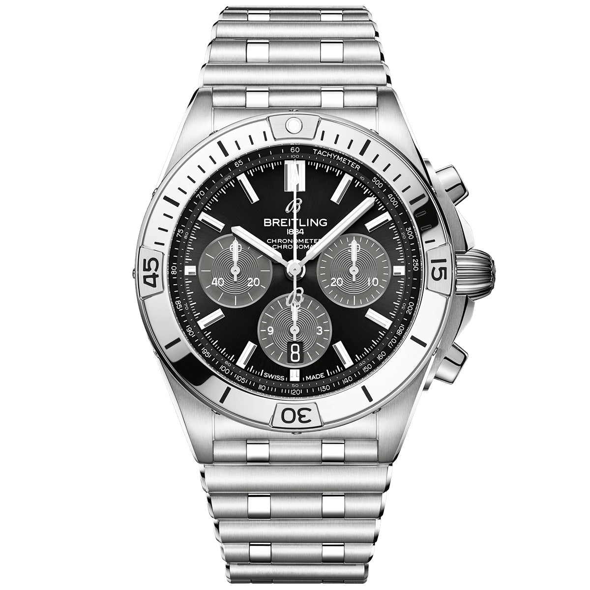 Breitling Chronomat 42mm UK Limited Edition Black/Grey Dial Watch - Berry's Jewellers