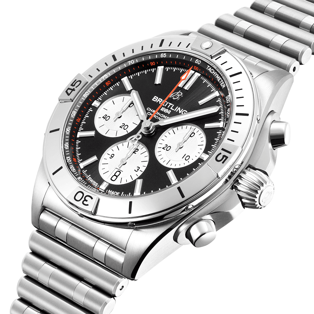 Breitling Chronomat B01 42mm Black/Silver Dial Men's Automatic Chronograph Watch - Berry's Jewellers