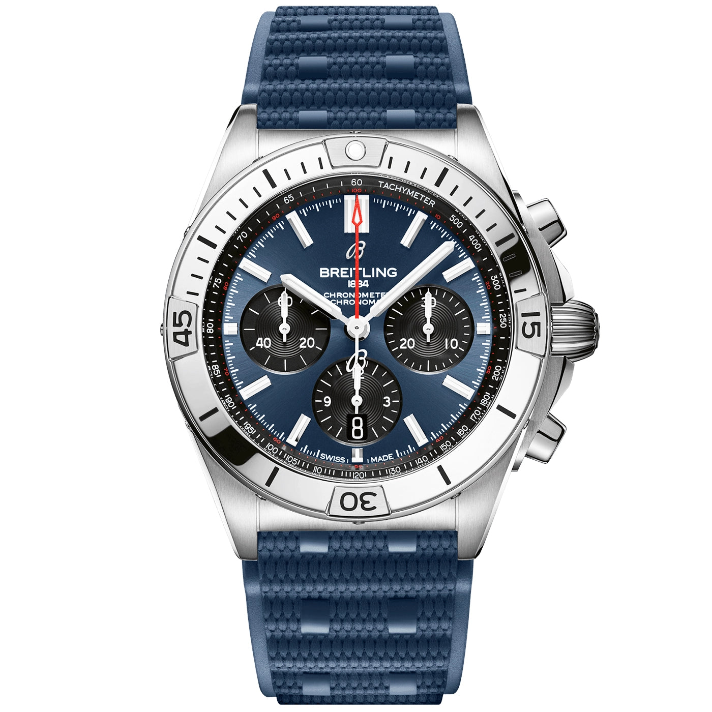 Chronomat B01 42mm Blue Dial Chronograph Rubber Strap Watch