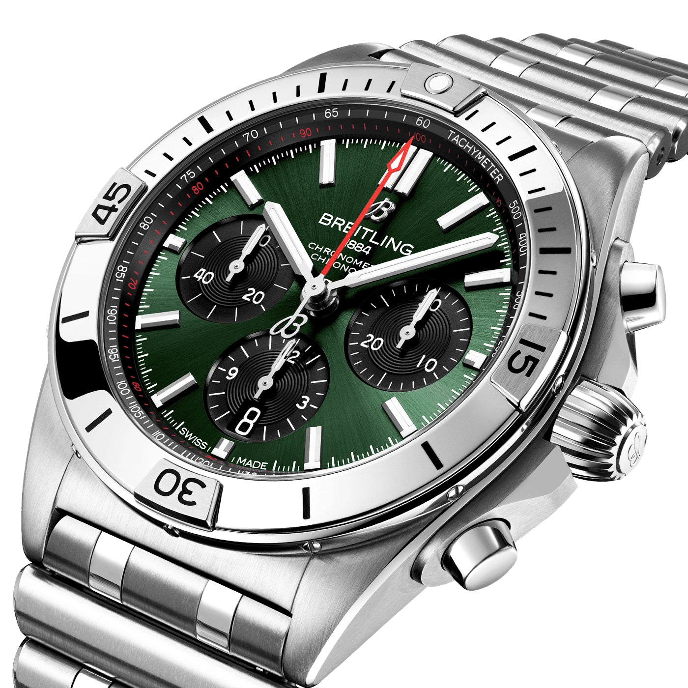 Chronomat B01 42mm Deep Green Dial Automatic Chronograph Watch