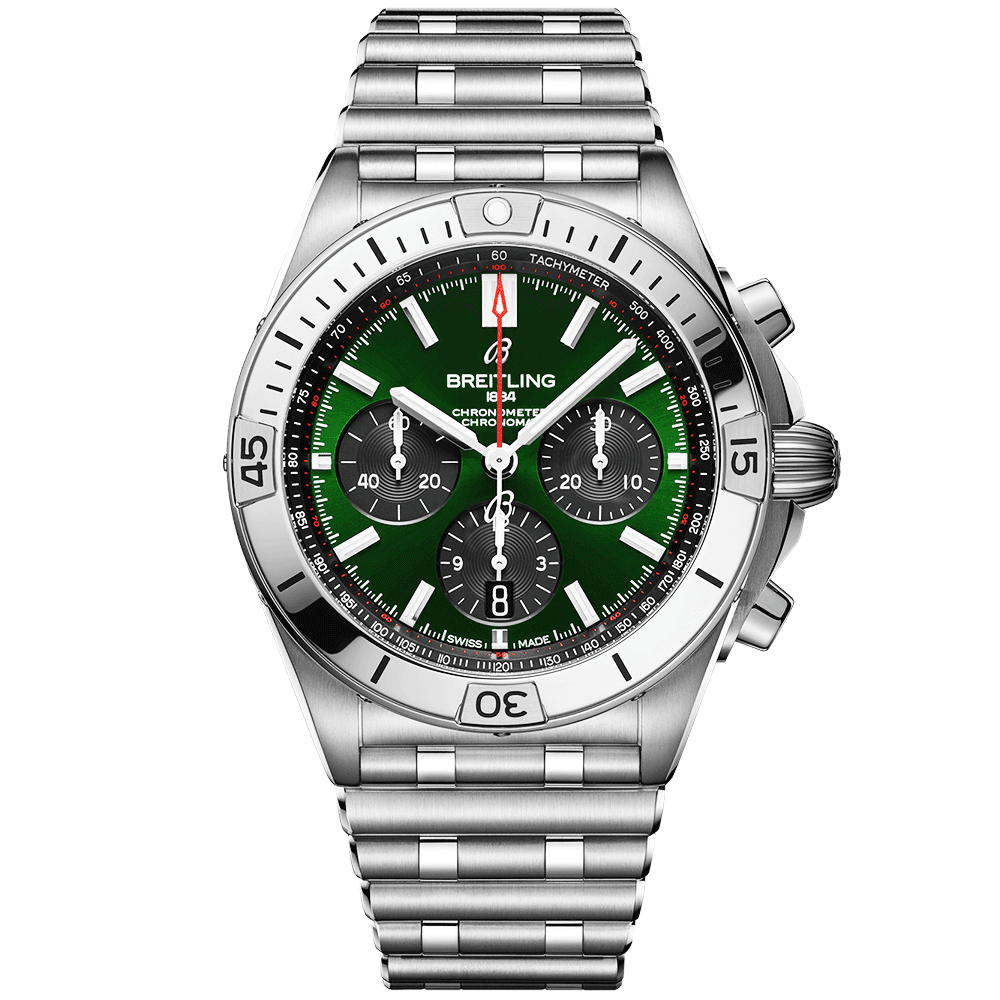 Breitling Chronomat B01 42mm Green Dial Men's Automatic Chronograph Watch - Berry's Jewellers