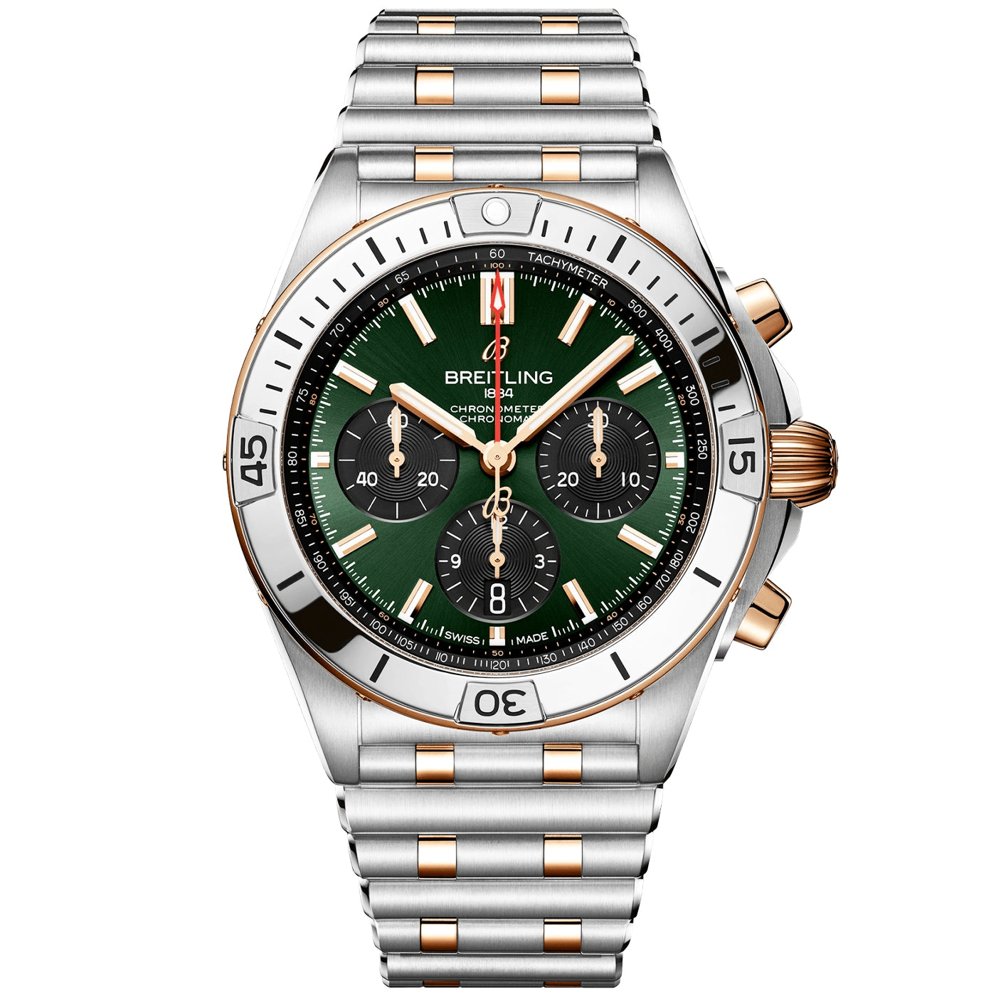 Chronomat B01 42mm Two-Tone Deep Green Dial Chronograph Watch