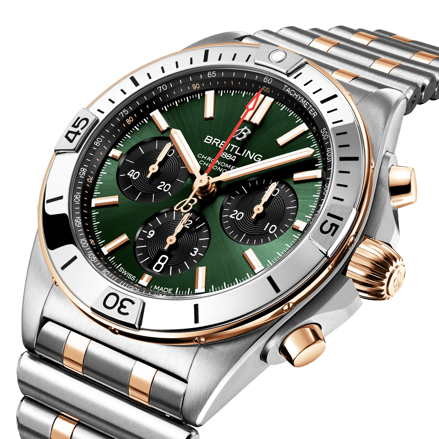 Chronomat B01 42mm Two-Tone Deep Green Dial Chronograph Watch