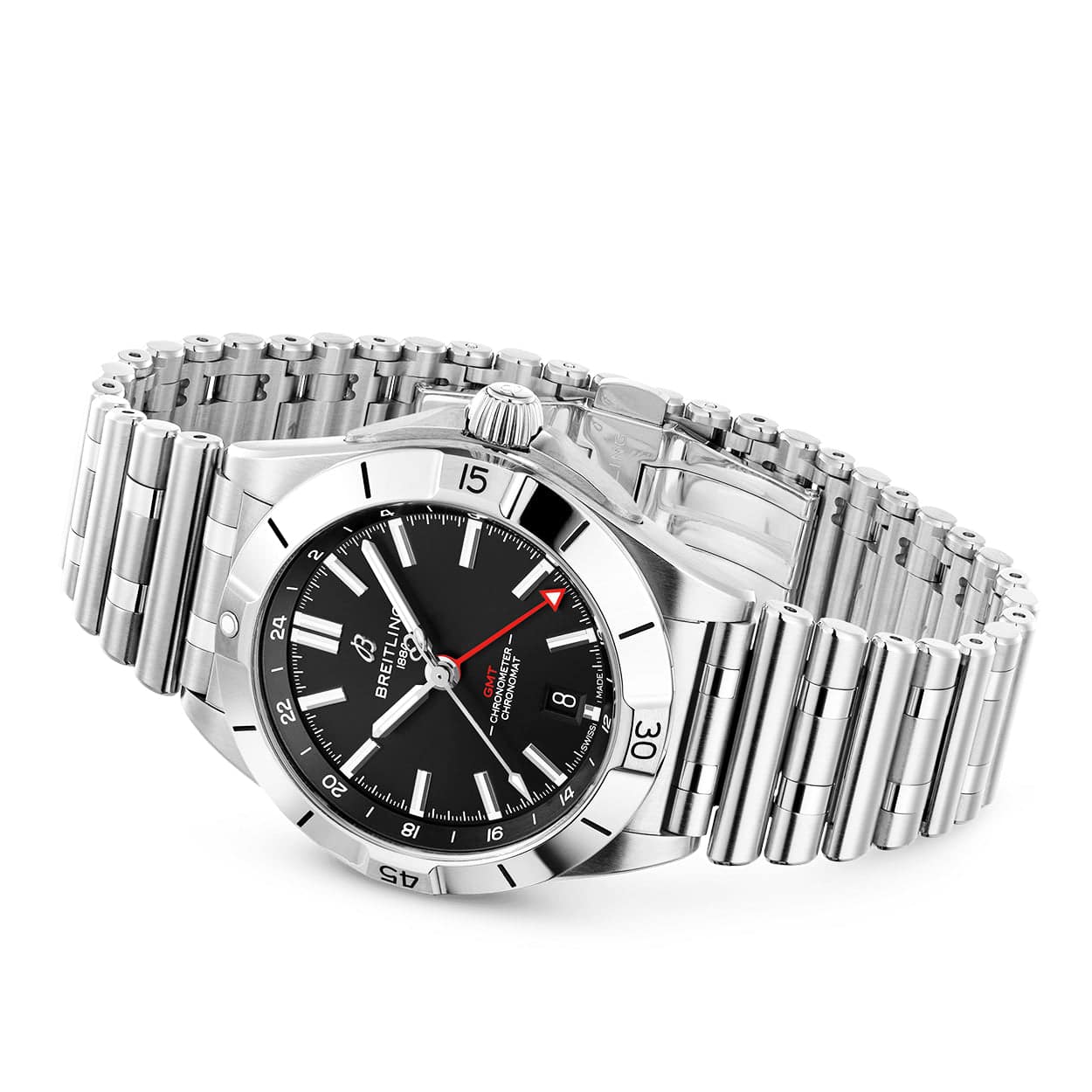 Breitling Chronomat GMT 40mm Black Dial Men's Automatic Bracelet Watch - Berry's Jewellers