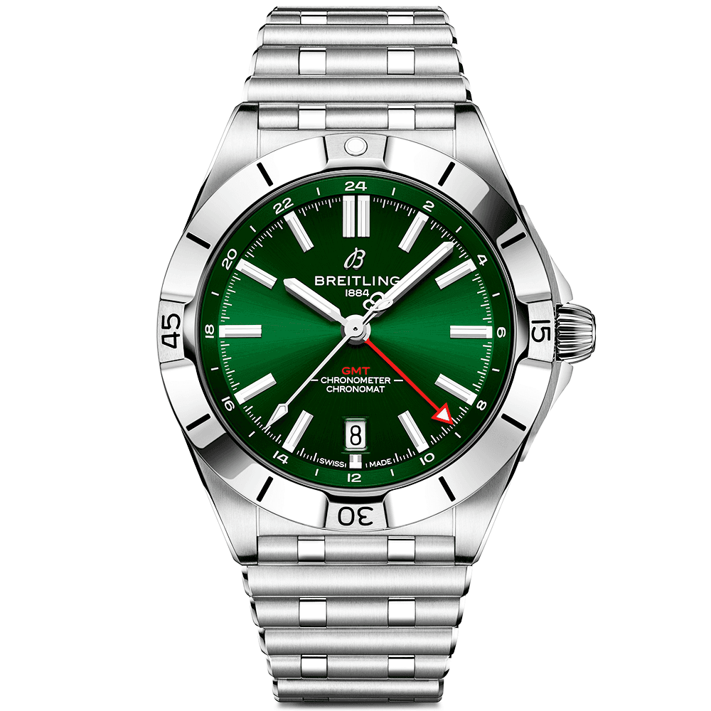 Chronomat GMT 40mm Green Dial Men's Automatic Bracelet Watch