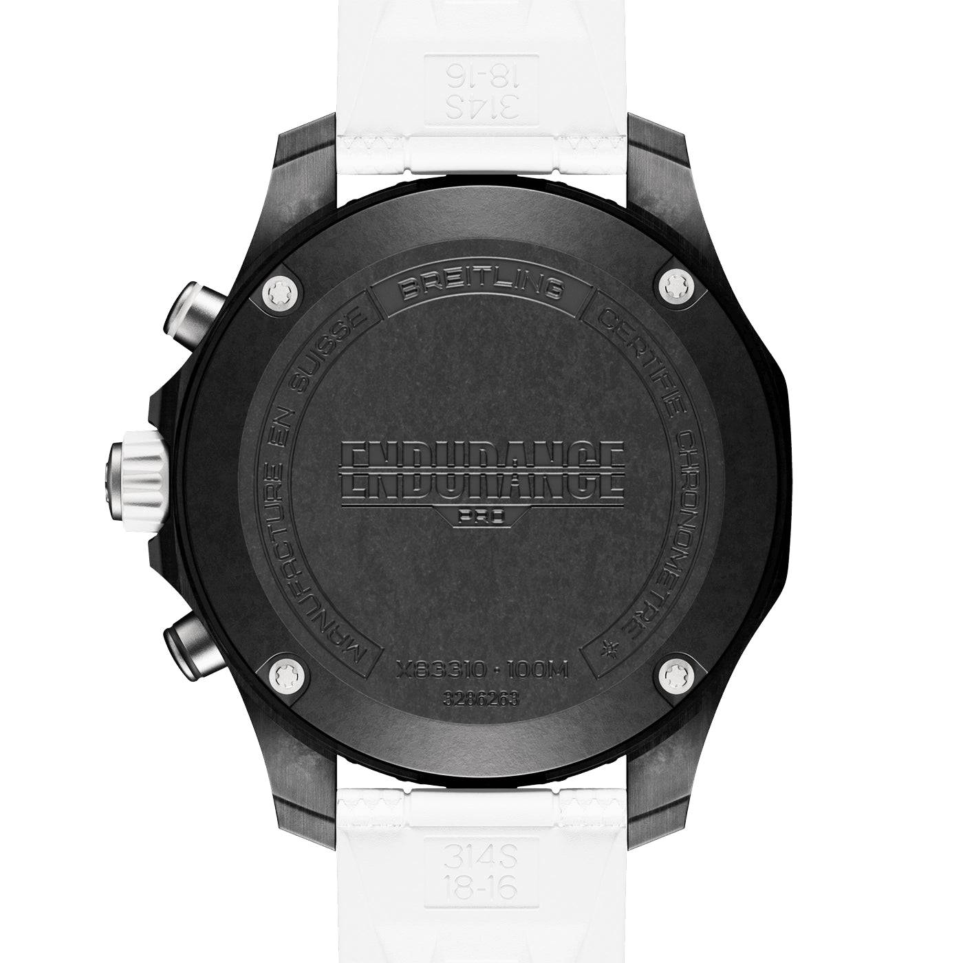 Breitling Endurance Pro 38mm Breitlight Black/White Rubber Strap Watch - Berry's Jewellers