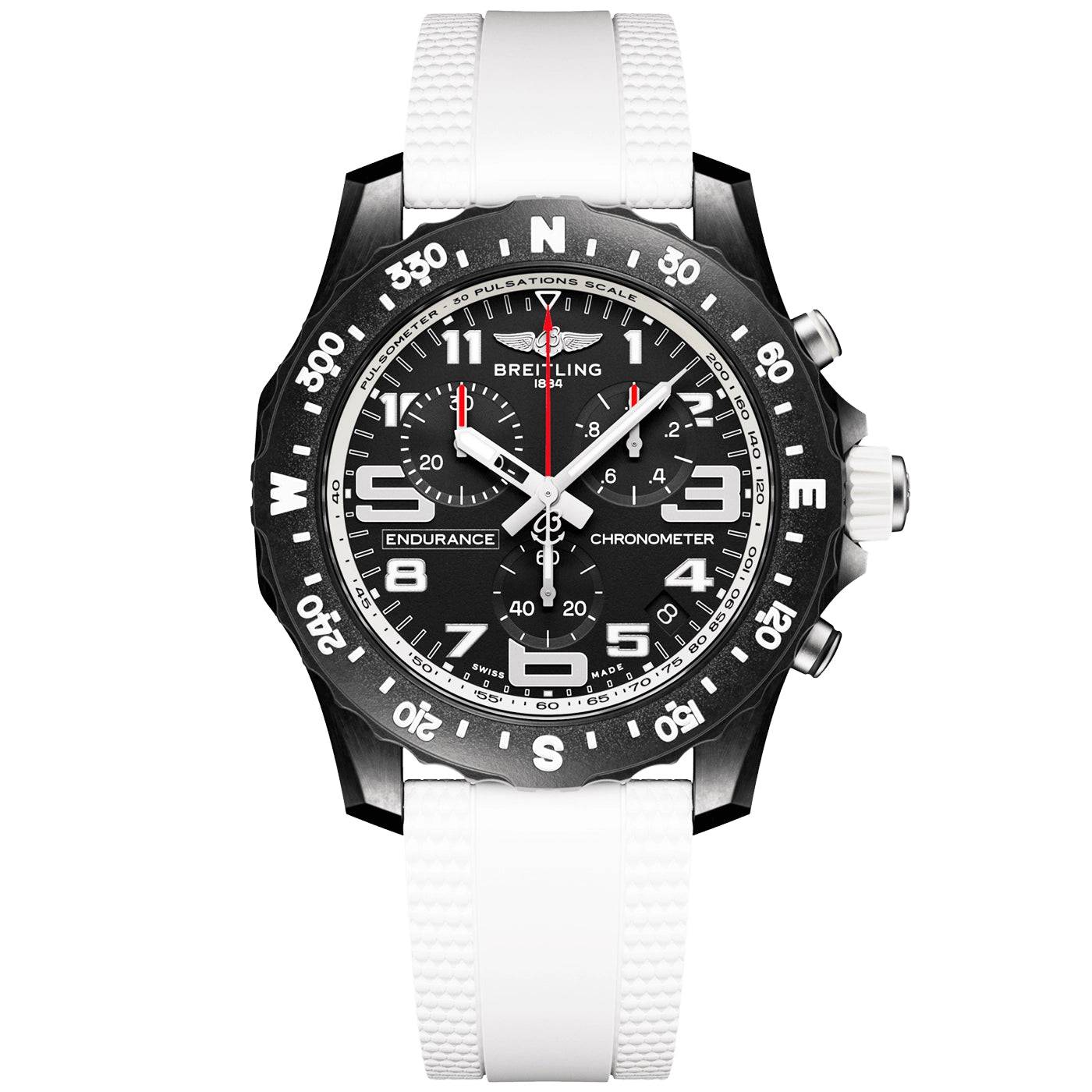 Endurance Pro 44mm Breitlight Black/White Rubber Strap Watch