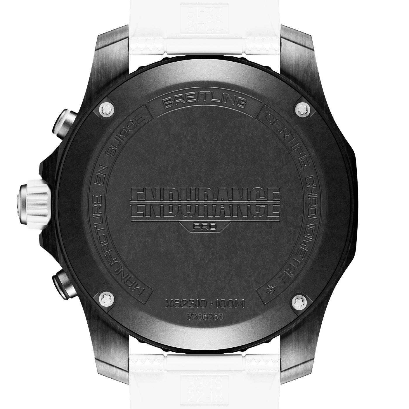 Breitling Endurance Pro 44mm Breitlight Black/White Rubber Strap Watch - Berry's Jewellers