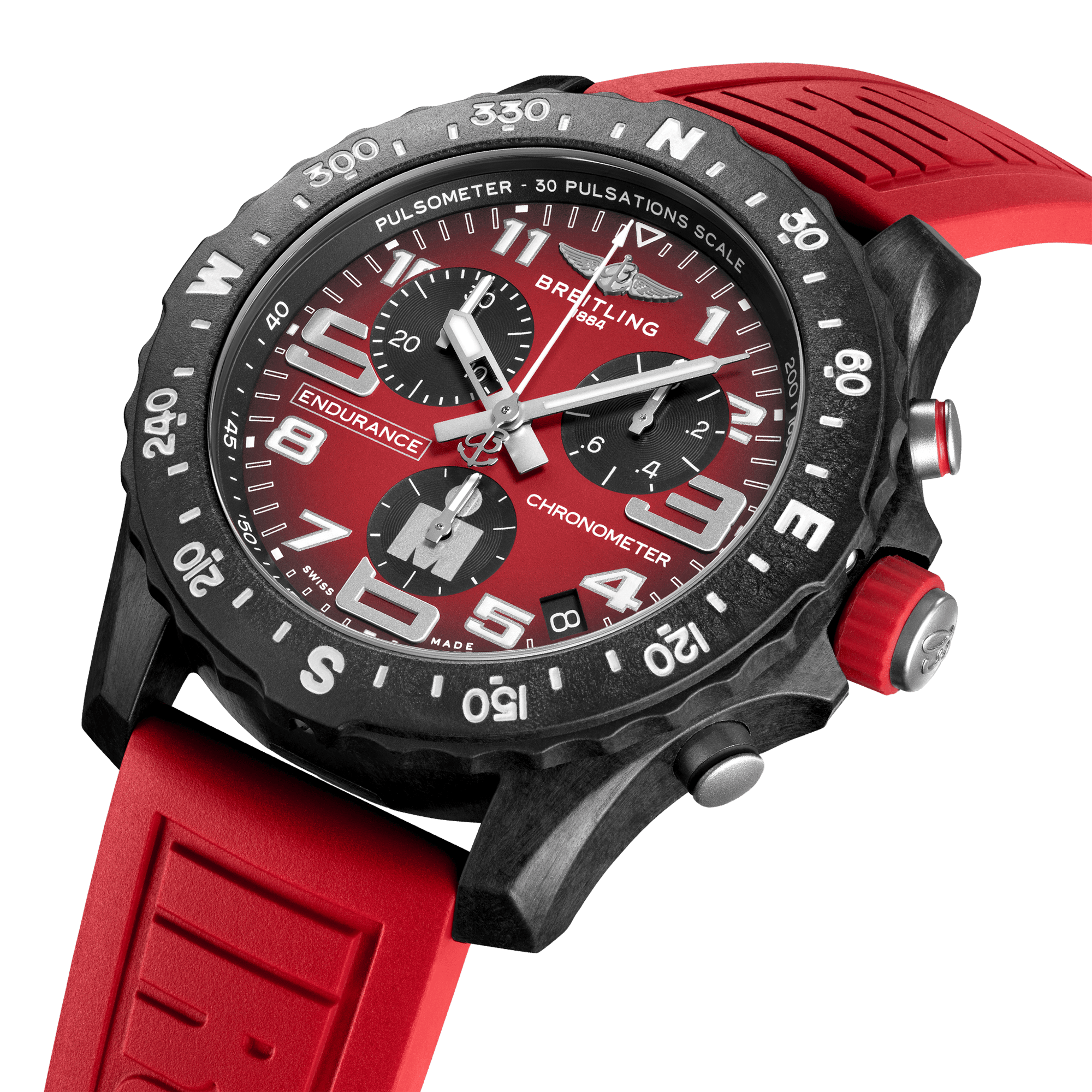 Breitling Endurance Pro IRONMAN 44mm Breitlight Red Strap Watch - Berry's Jewellers