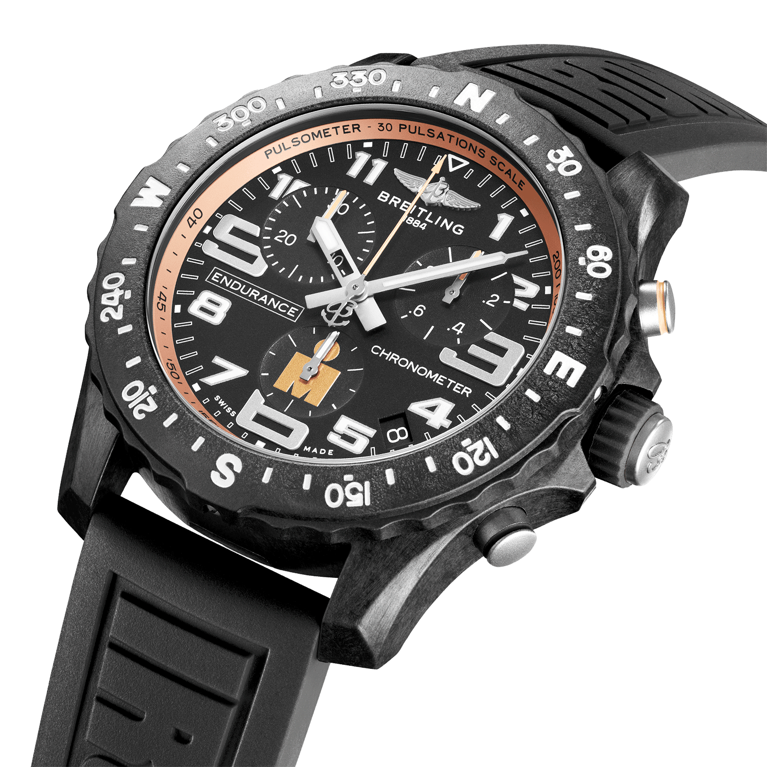 Breitling Endurance Pro IRONMAN Finisher 44mm Breitlight Black Strap Watch - Berry's Jewellers