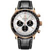 Breitling Navitimer 18ct Red Gold 46mm Silver Dial Men's Chronograph Strap Watch - Berry's Jewellers