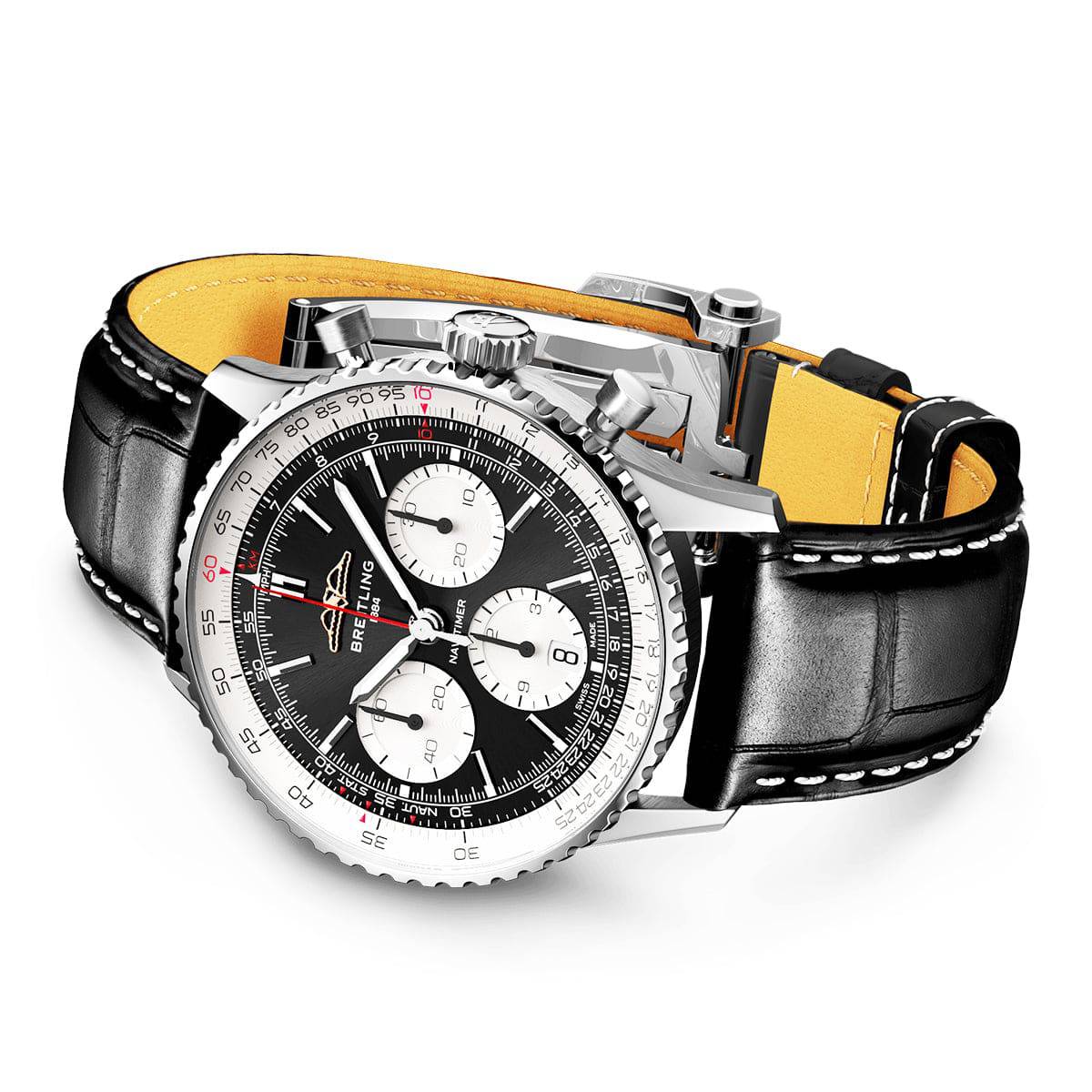 Breitling Navitimer 41mm Black Dial Automatic Chronograph Strap Watch - Berry's Jewellers