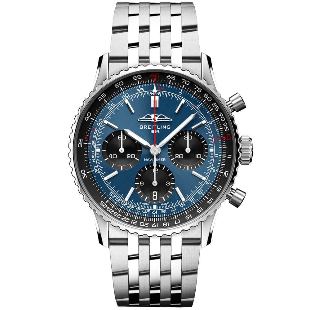 Breitling Navitimer 41mm Blue/Black Dial Automatic Chronograph Watch - Berry's Jewellers