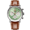 Breitling Navitimer 41mm Green Dial Men's Chronograph Strap Watch - Berry's Jewellers