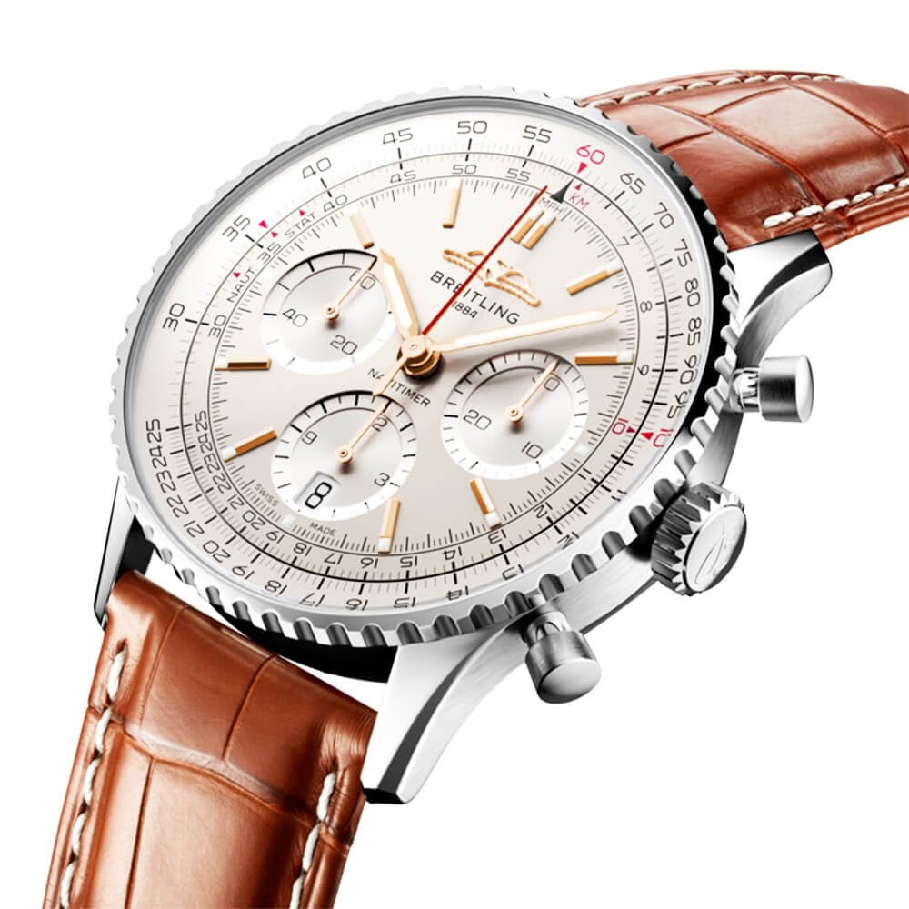 Navitimer 41mm Silver/Gold Dial Men's Chronograph Watch