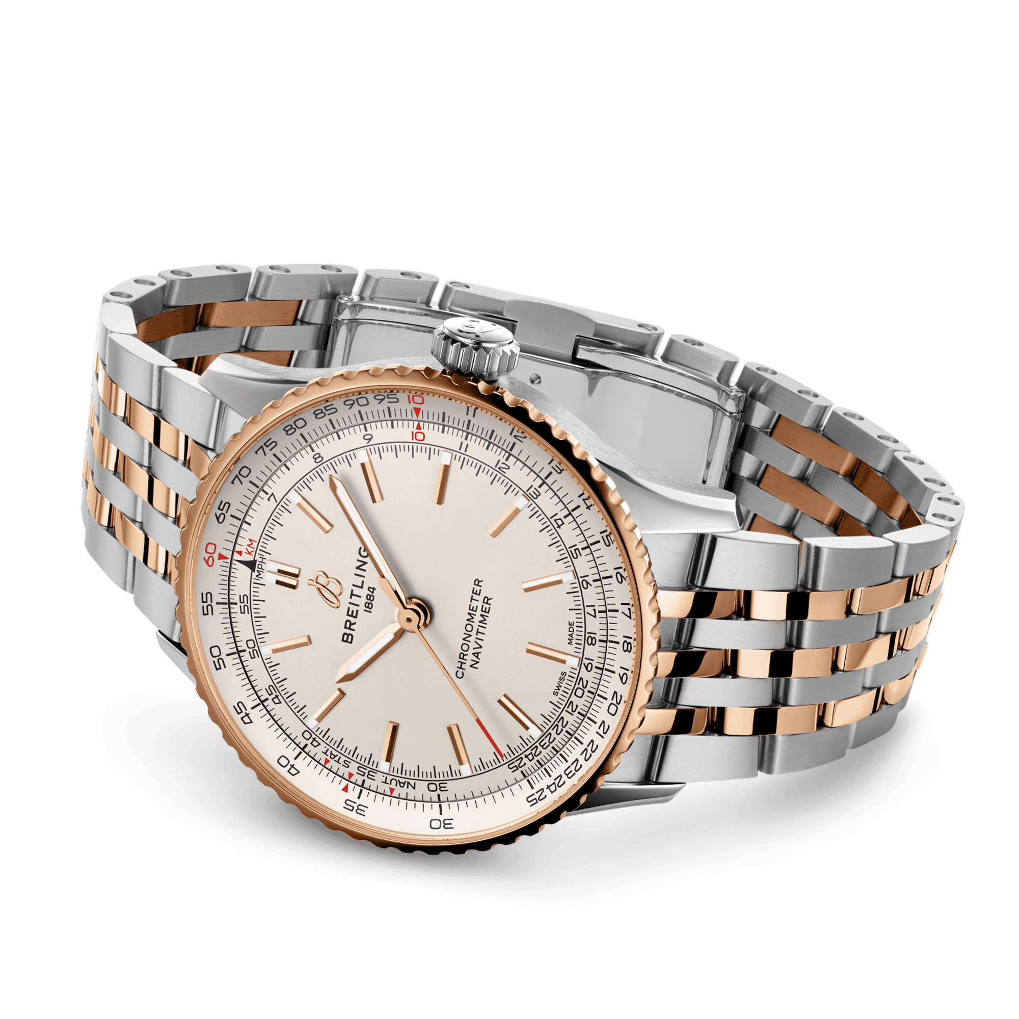 Breitling Navitimer 41mm Two-Tone Cream Dial Men's Automatic Bracelet Watch - Berry's Jewellers