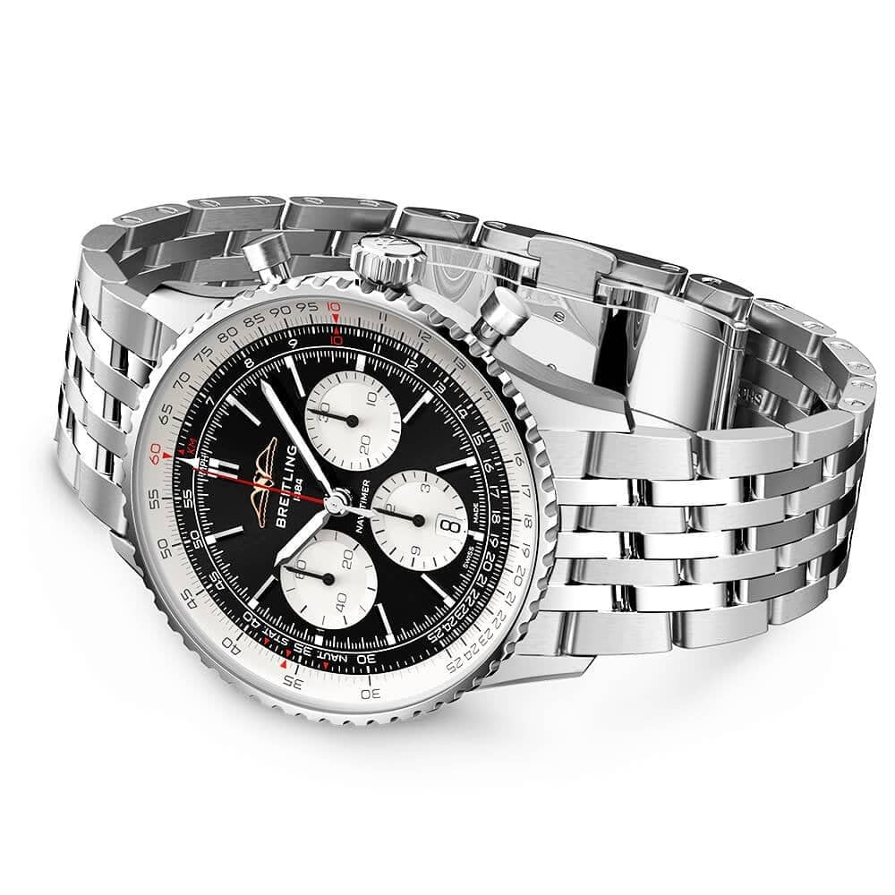 Breitling Navitimer 43mm Black/Silver Dial Men's Automatic Chronograph Watch - Berry's Jewellers