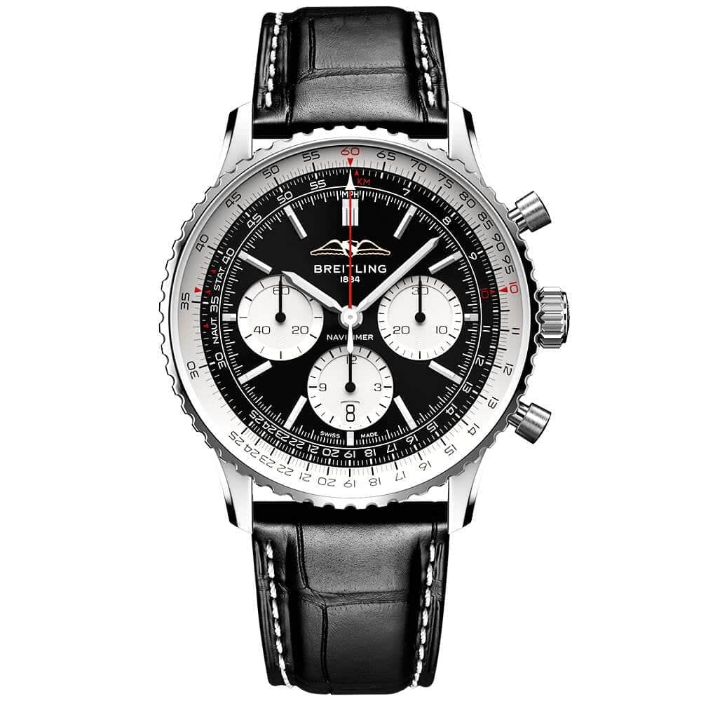 Breitling Navitimer 43mm Black/Silver Dial Men's Chronograph Watch - Berry's Jewellers