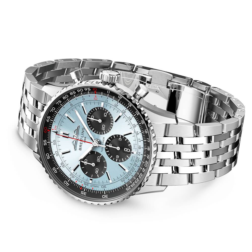 Breitling Navitimer 43mm Ice Blue/Black Dial Automatic Chronograph Watch - Berry's Jewellers