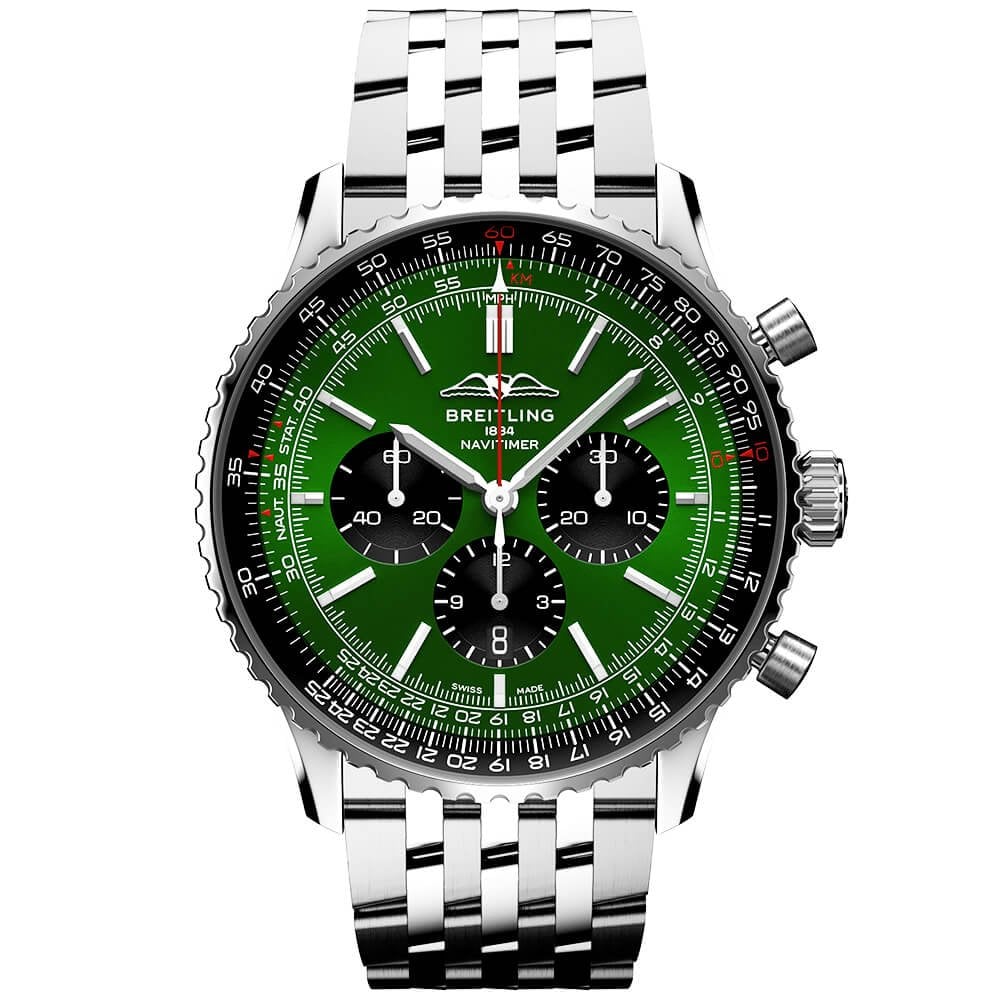 Navitimer 46mm Green/Black Dial Men's Automatic Chronograph Watch