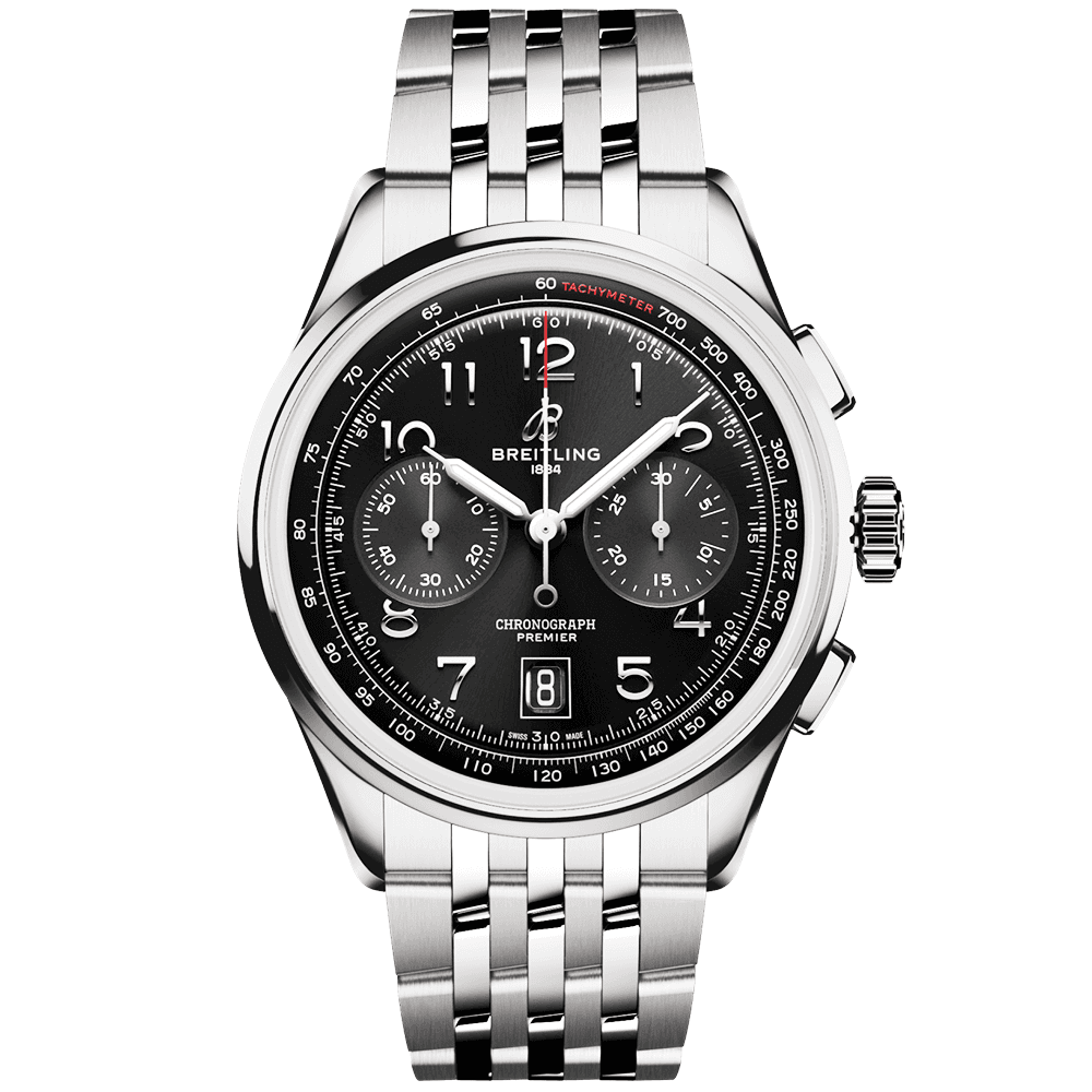 Breitling Premier B01 42mm Black Sunray Dial Automatic Chronograph Watch - Berry's Jewellers