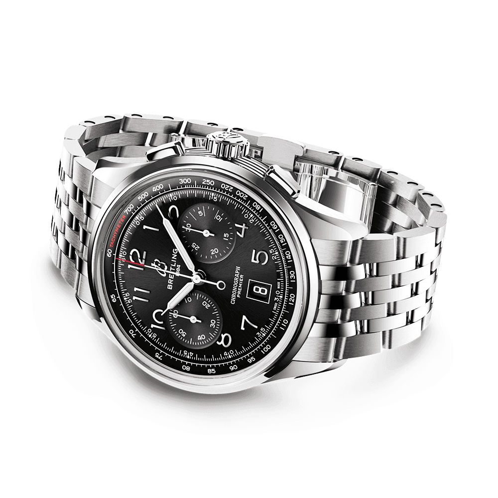 Breitling Premier B01 42mm Black Sunray Dial Automatic Chronograph Watch - Berry's Jewellers