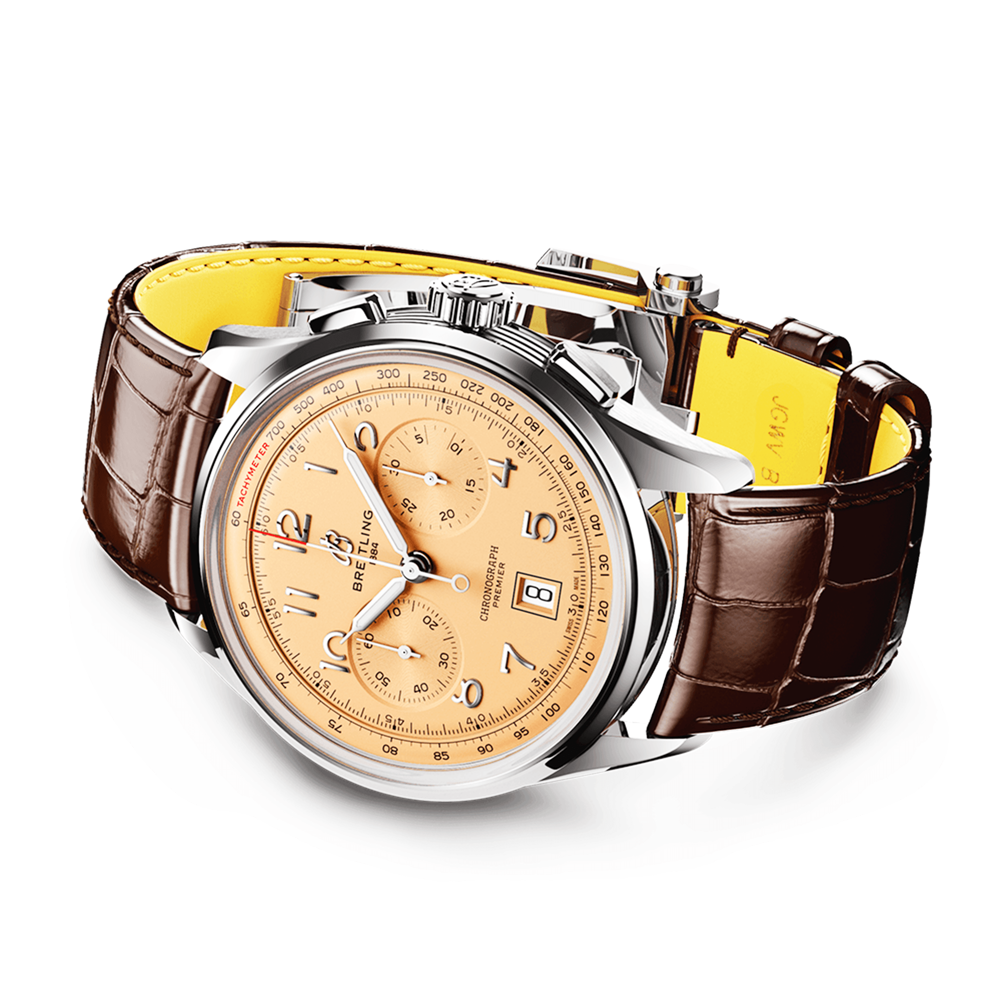 Breitling Premier B01 42mm Copper Dial Men's Automatic Chronograph Strap Watch - Berry's Jewellers