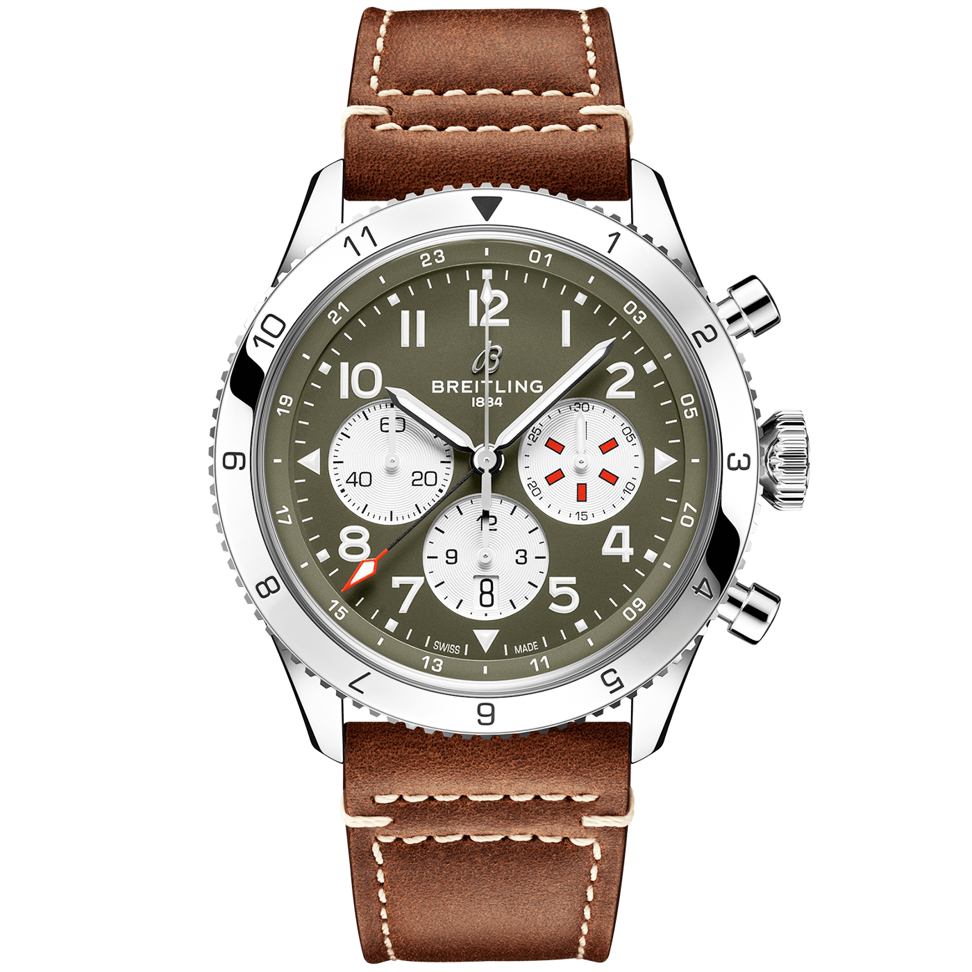 Super AVI Curtiss Warhawk GMT 46mm Green Dial Chronograph Watch