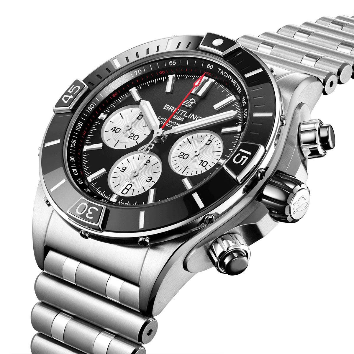 Breitling Super Chronomat 44mm Black Dial & Ceramic Bezel Men's Automatic Watch - Berry's Jewellers