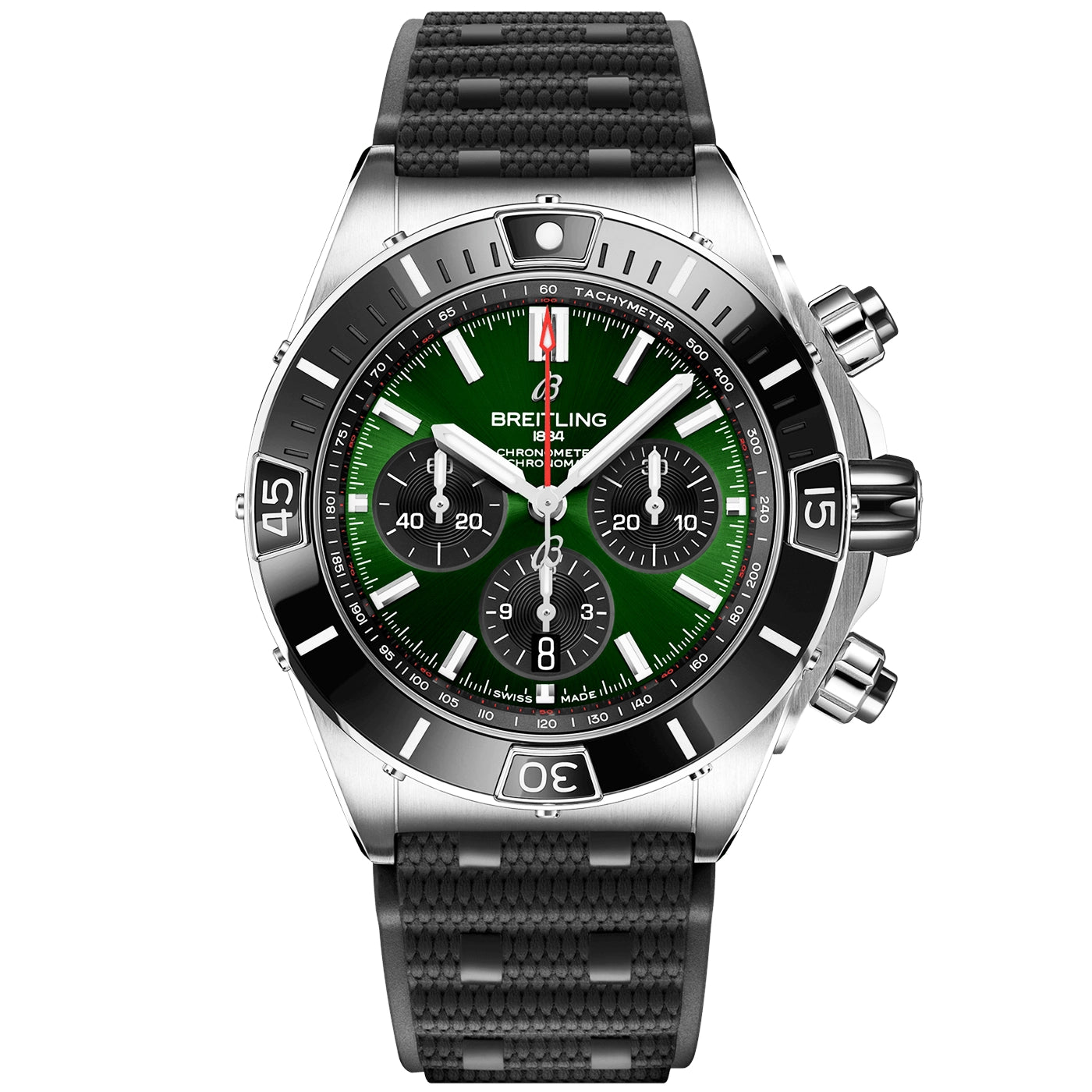 Breitling Super Chronomat 44mm Green Sunray Dial Men's Automatic Watch - Berry's Jewellers