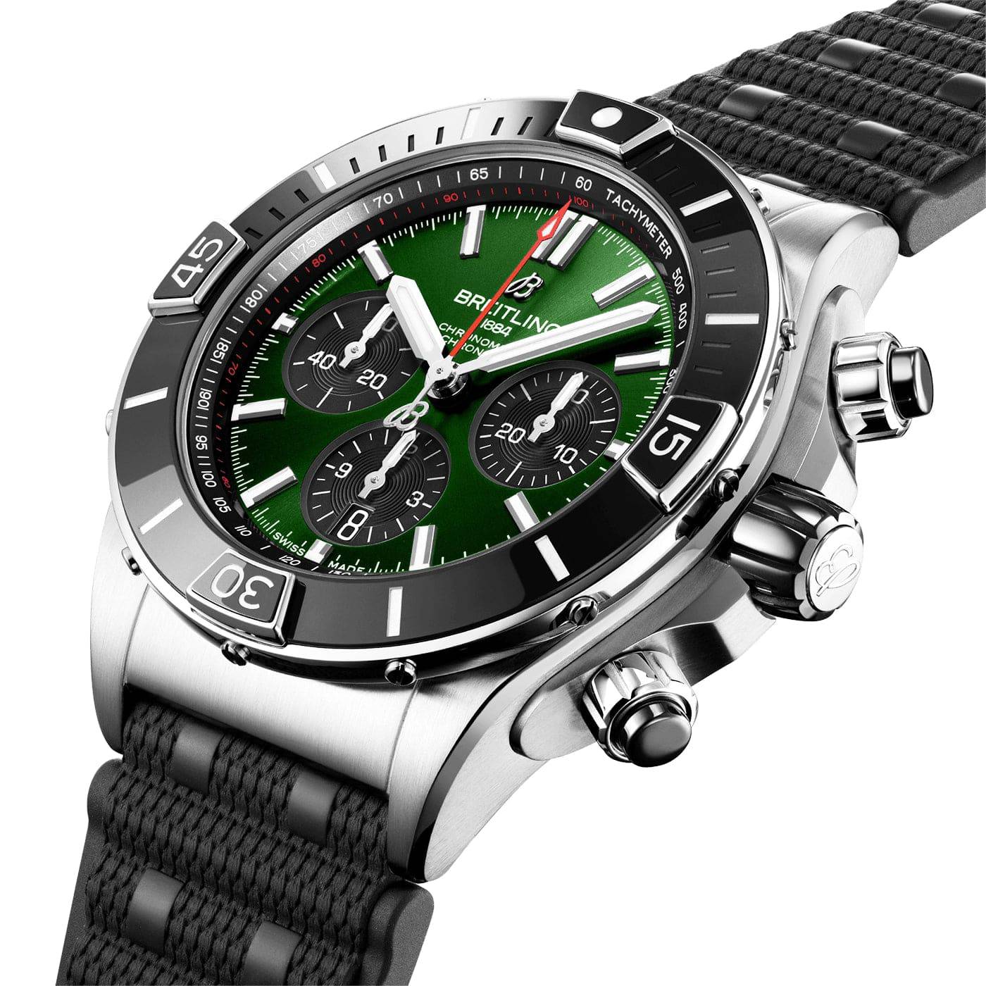 Super Chronomat 44mm Green Sunray Dial Men's Automatic Watch