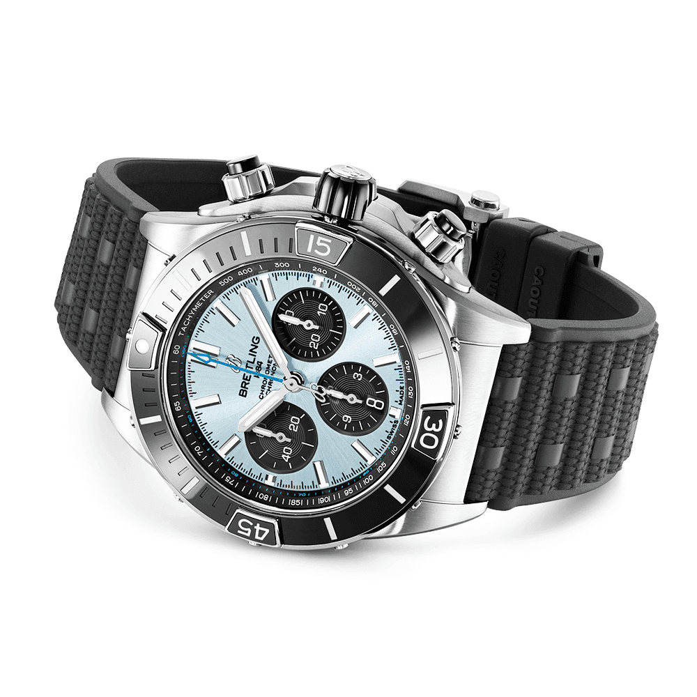 Breitling Super Chronomat 44mm Ice Blue Dial & Ceramic Bezel Men's Automatic Watch - Berry's Jewellers