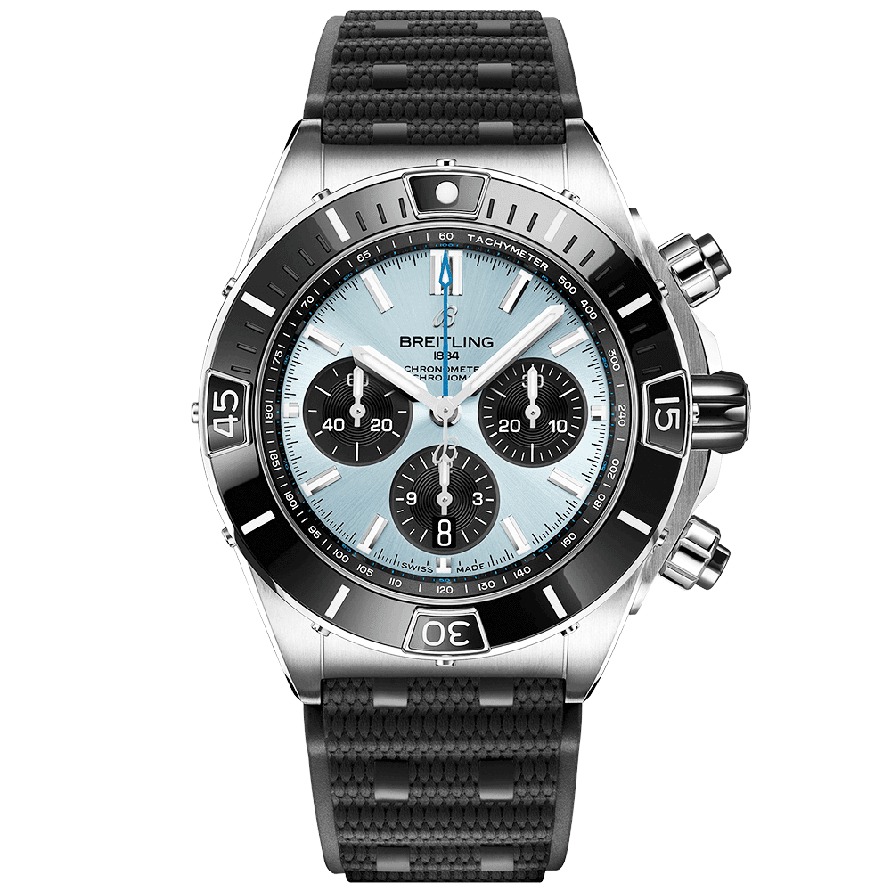 Breitling Super Chronomat 44mm Ice Blue Dial & Ceramic Bezel Men's Automatic Watch - Berry's Jewellers