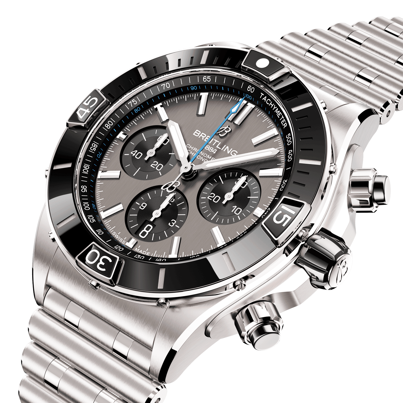 Super Chronomat Titanium 44mm Anthracite/Black Dial Bracelet Watch