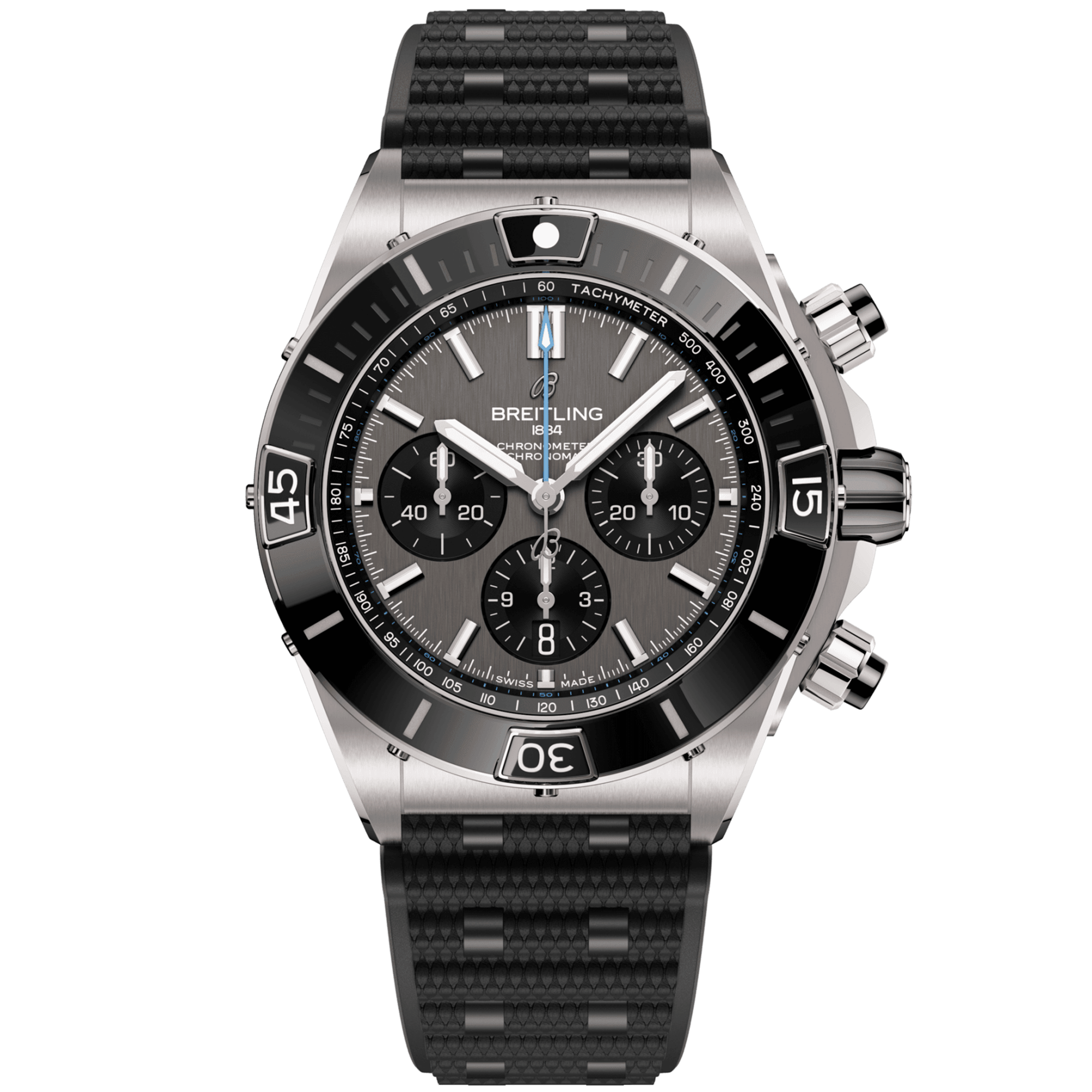 Breitling Super Chronomat Titanium 44mm Anthracite/Black Dial Watch - Berry's Jewellers