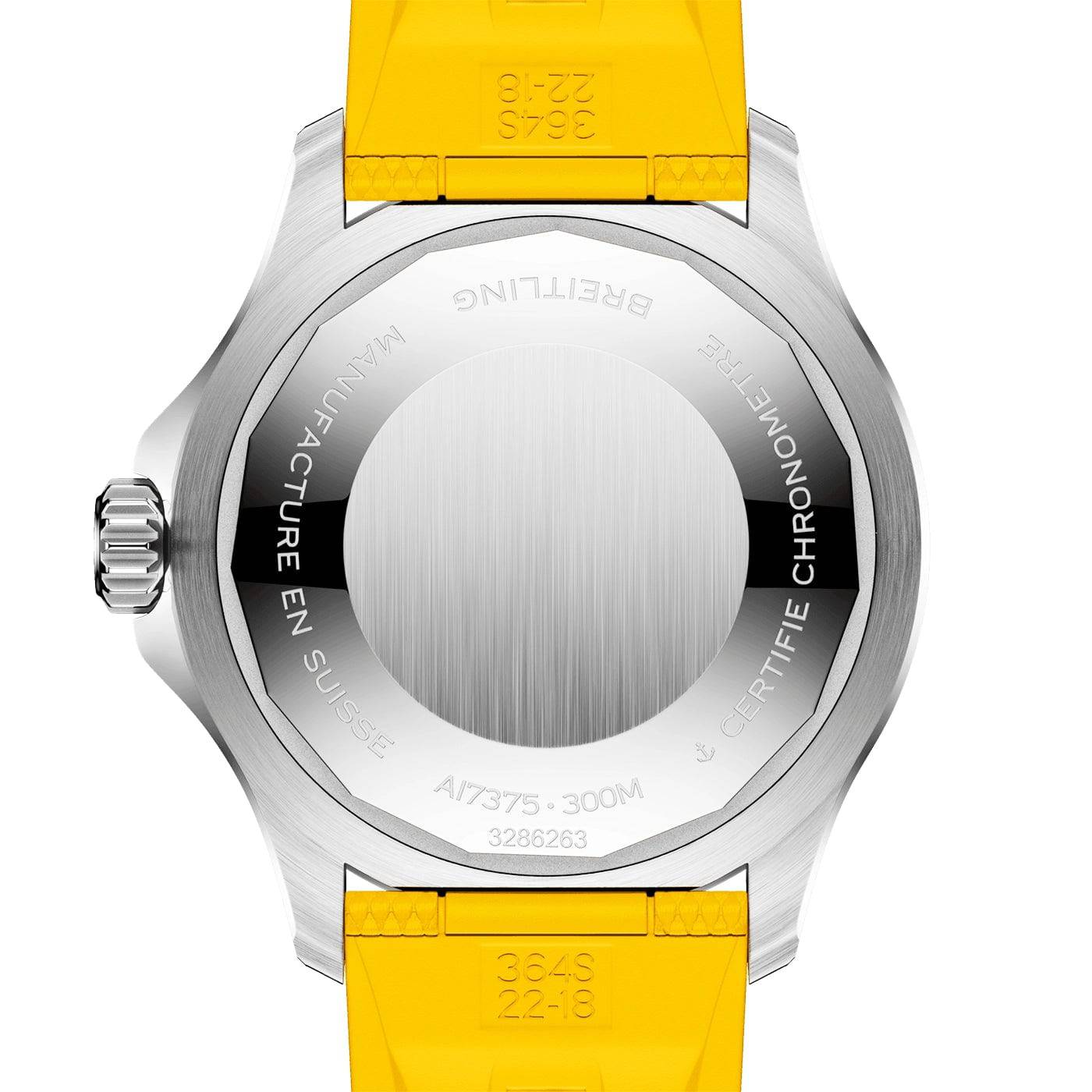 Superocean 42mm Rainbow Dial Automatic Yellow Strap Watch