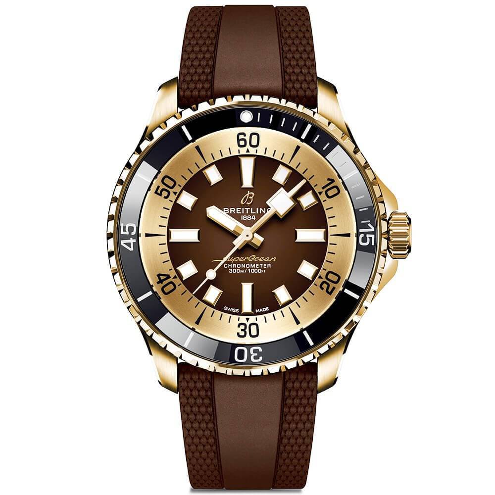 Breitling Superocean 44mm Bronze Chocolate Brown Dial Men's Automatic Watch - Berry's Jewellers