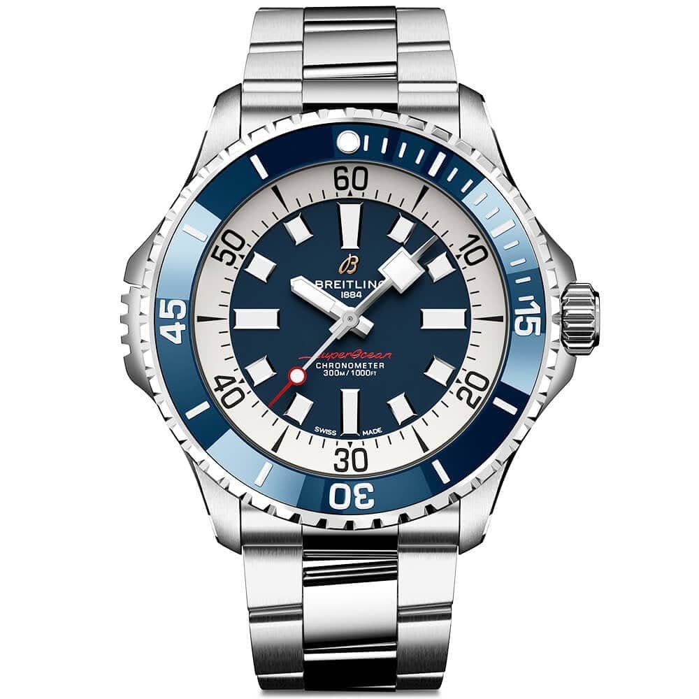 Breitling Superocean 46mm Blue Dial Men's Automatic Bracelet Watch - Berry's Jewellers