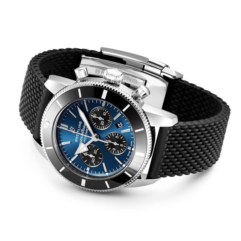 Breitling Superocean Heritage B01 Blue/Black Dial Men's Chronograph Strap Watch - Berry's Jewellers