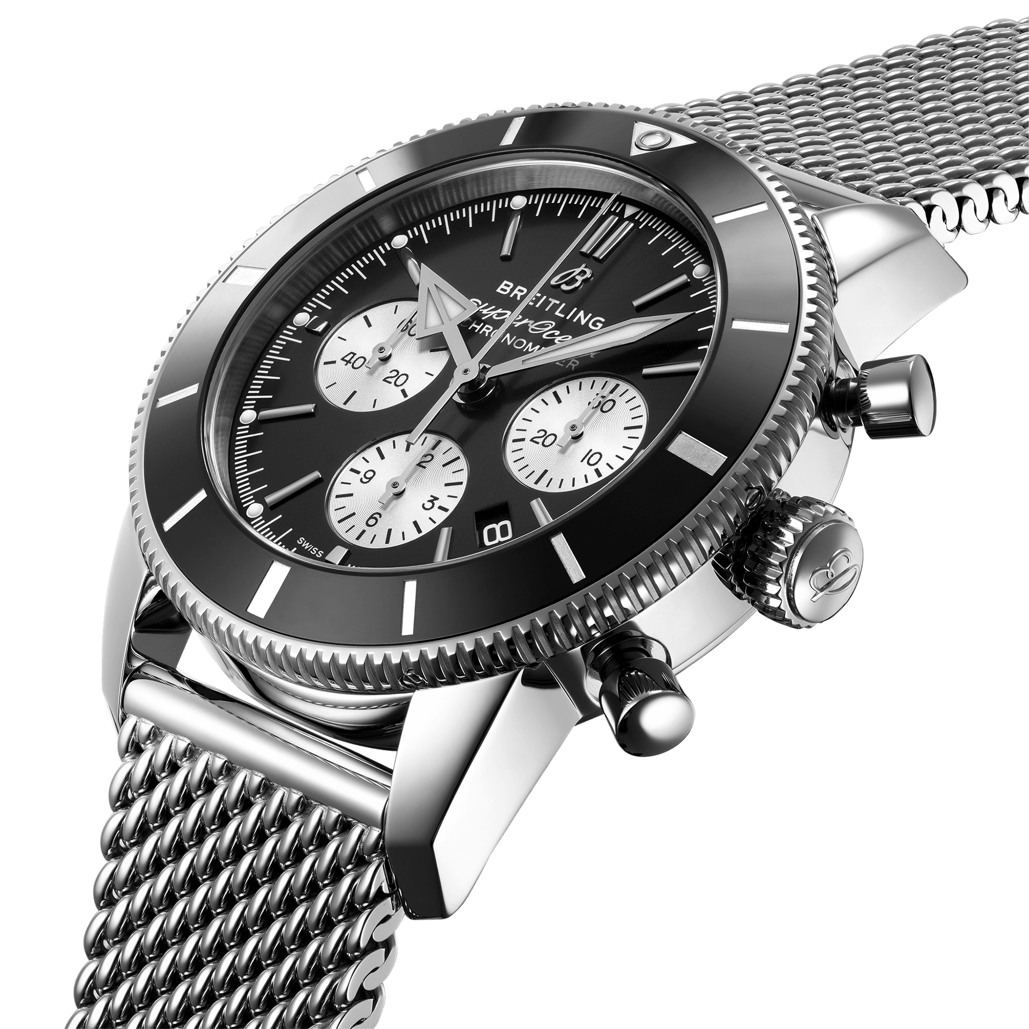 Breitling Superocean Heritage Chronograph 44mm Black Dial Bracelet Watch - Berry's Jewellers