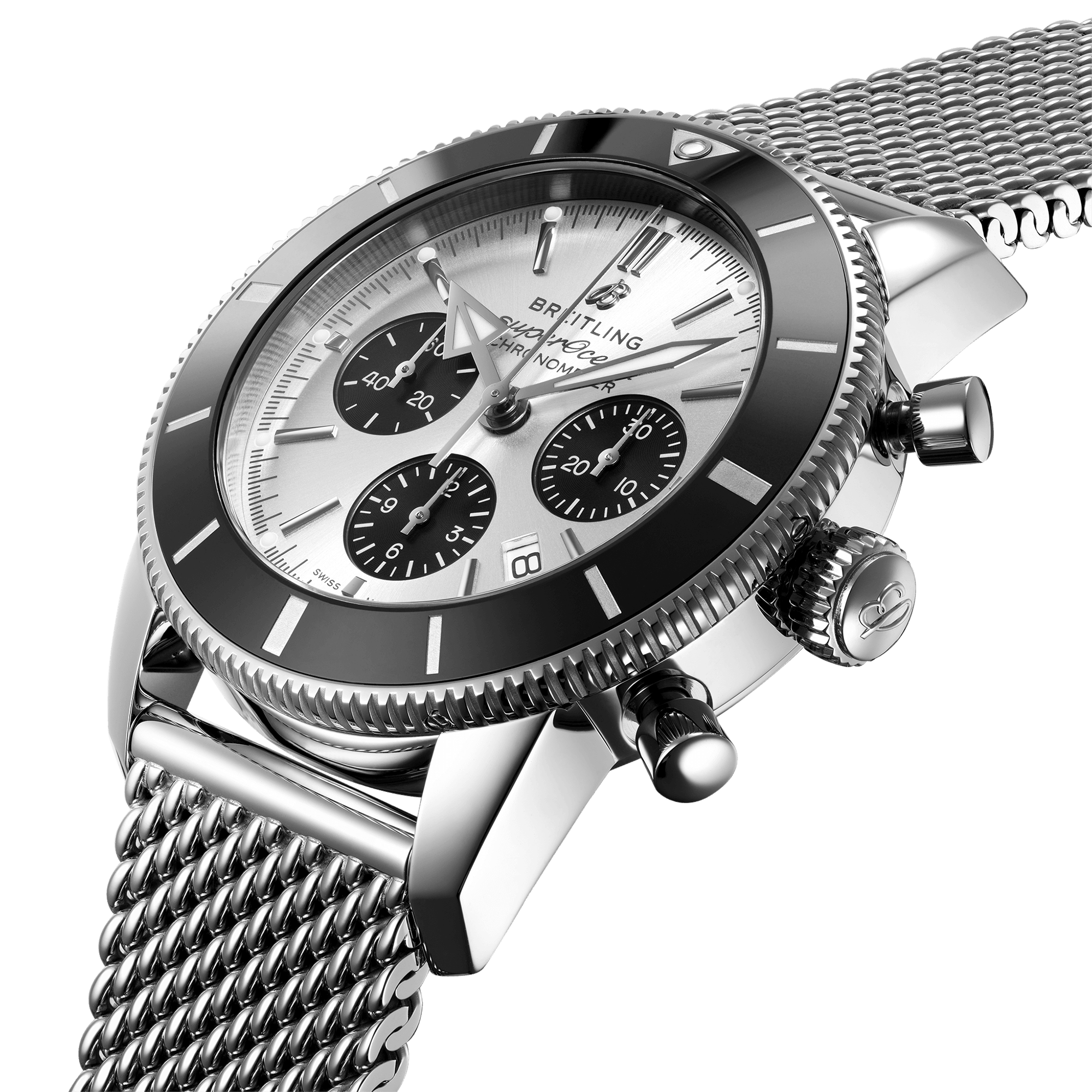 Breitling Superocean Heritage Chronograph 44mm Silver Dial Bracelet Watch - Berry's Jewellers