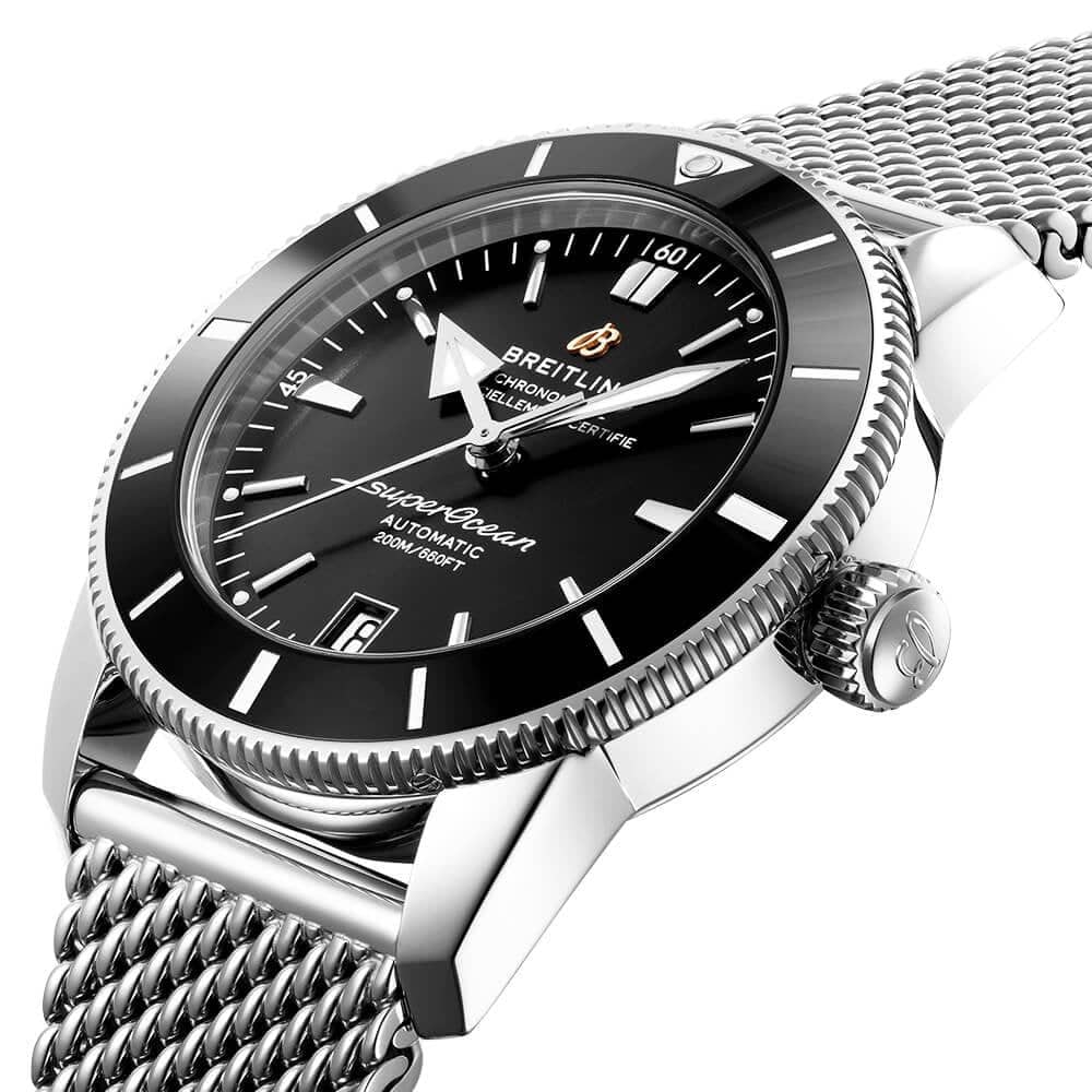 Breitling Superocean Heritage II 42mm Black Dial & Bezel Men's Bracelet Watch - Berry's Jewellers