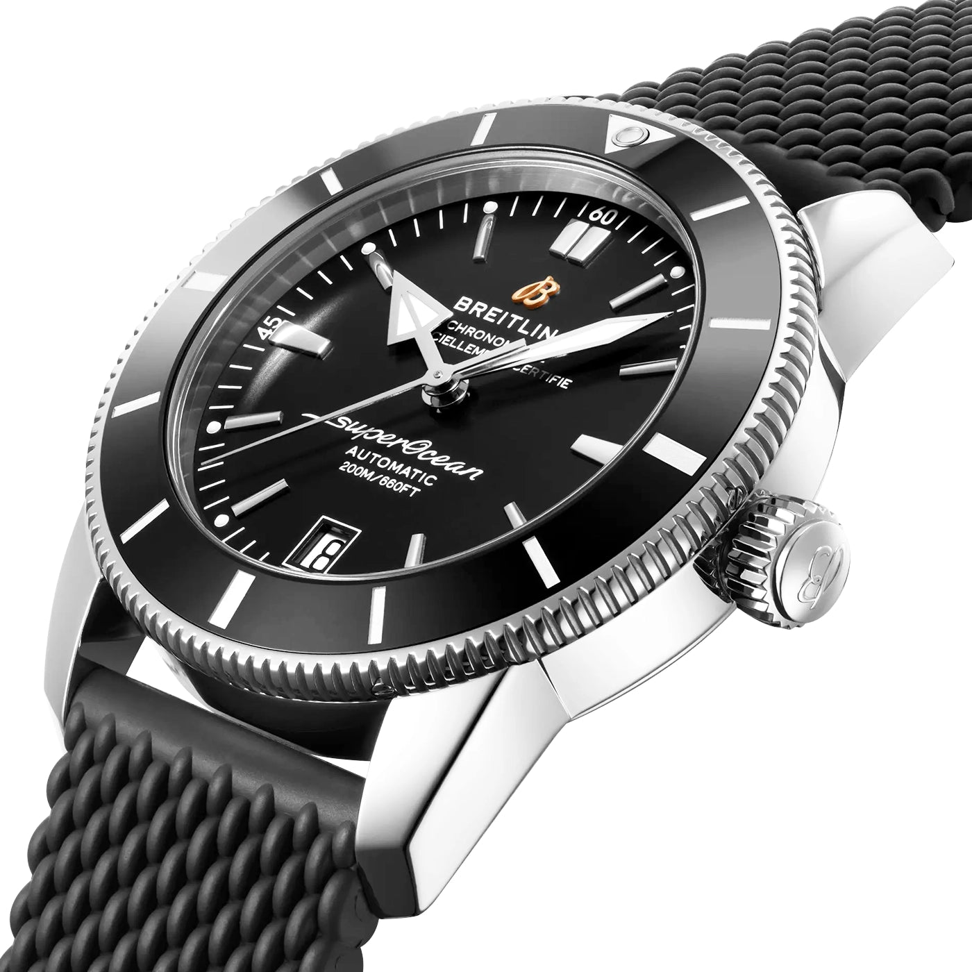 Breitling Superocean Heritage II 42mm Black Dial & Bezel Men's Strap Watch - Berry's Jewellers