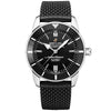 Superocean Heritage II 42mm Black Dial & Bezel Men's Strap Watch