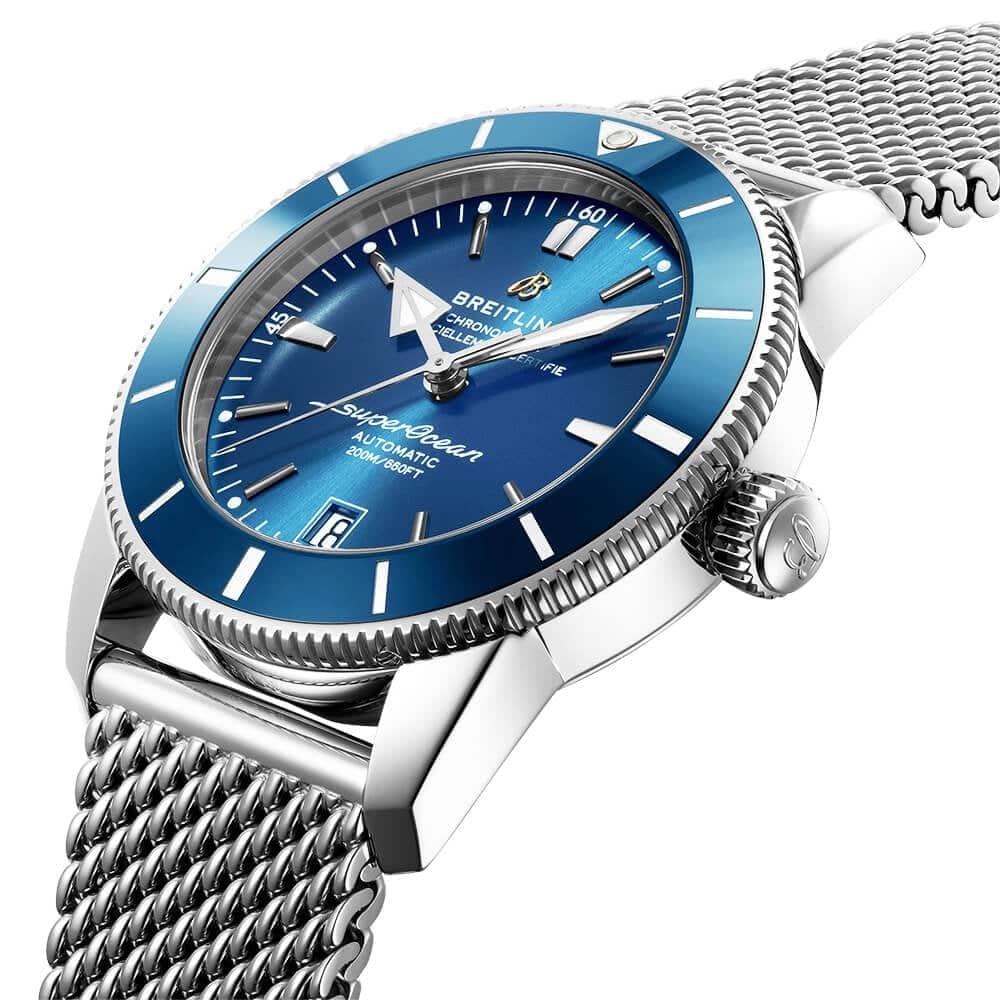 Breitling Superocean Heritage II 42mm Blue Dial & Bezel Men's Bracelet Watch - Berry's Jewellers